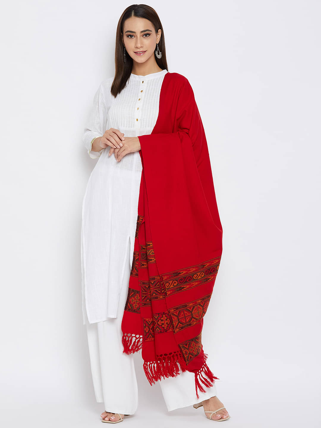 VERO AMORE Red Shawl - Single VERO AMORE Red Shawl - Single