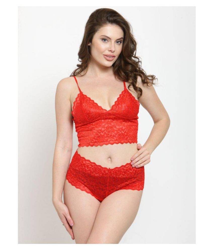N-Gal Polyester Nightsuit Sets - Red Single N-Gal Polyester Nightsuit Sets - Red Single