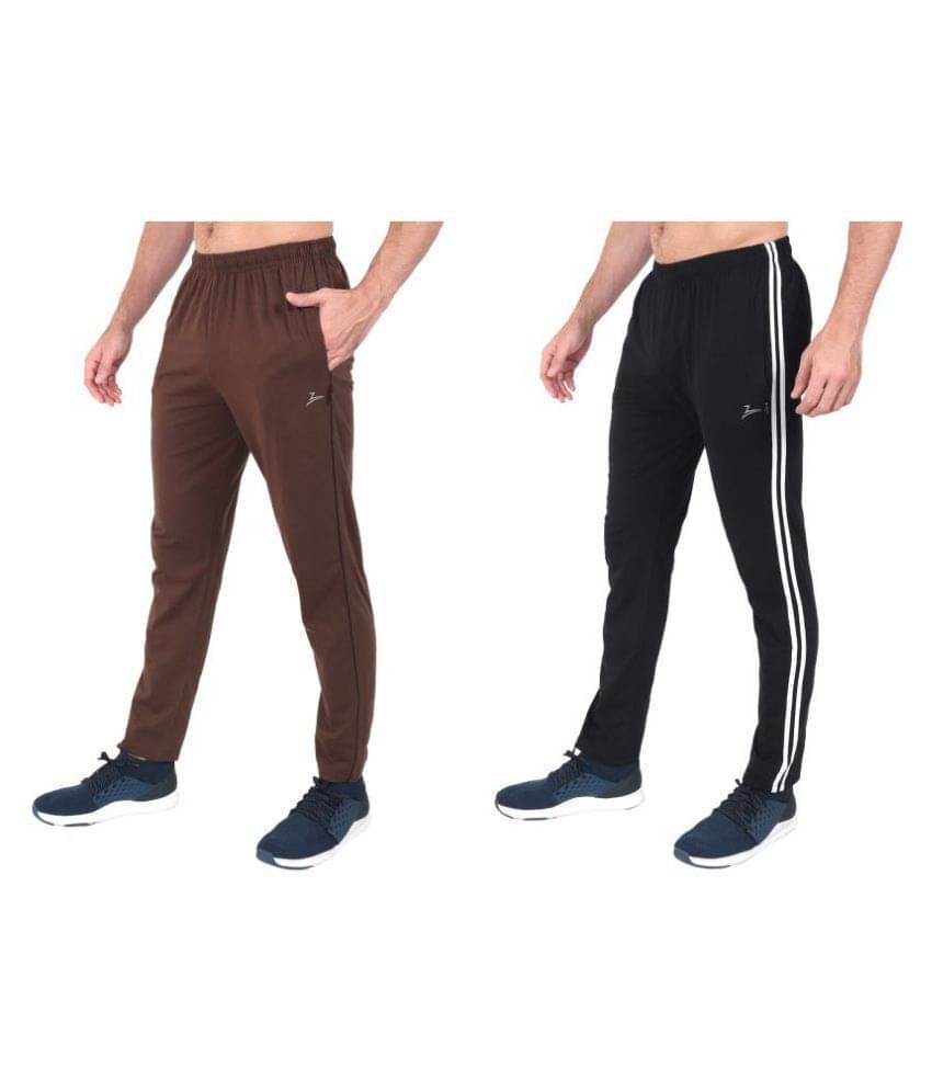     			Zeffit Multi Cotton Blend Trackpants Pack of 2
