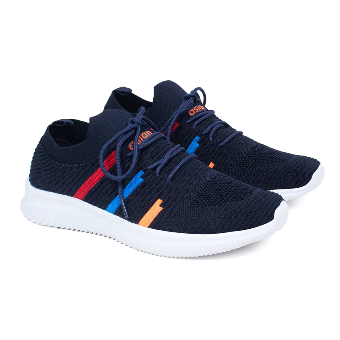     			ASIAN HATTRICK-14 Navy Men's Sports Running Shoes