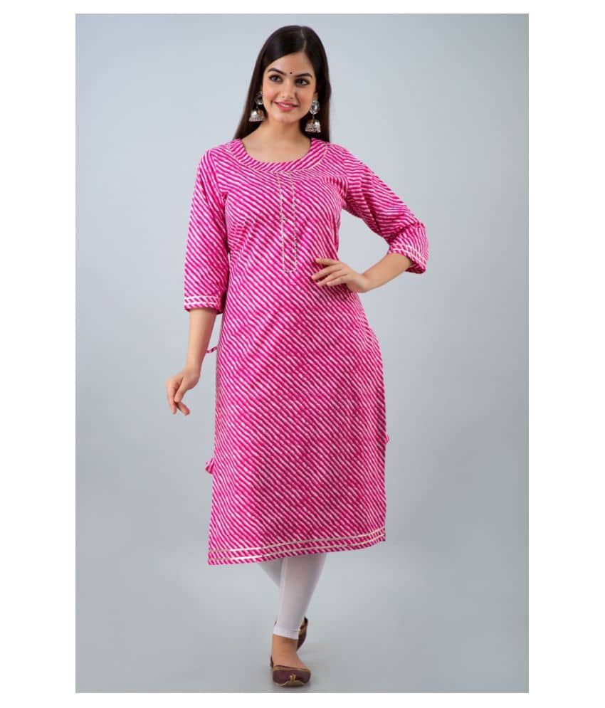 Lee Moda - Multicolor Cotton Women's Straight Kurti ( Pack of 1 ) - Kurtis, Tunics | Buy online on ZillyBuy