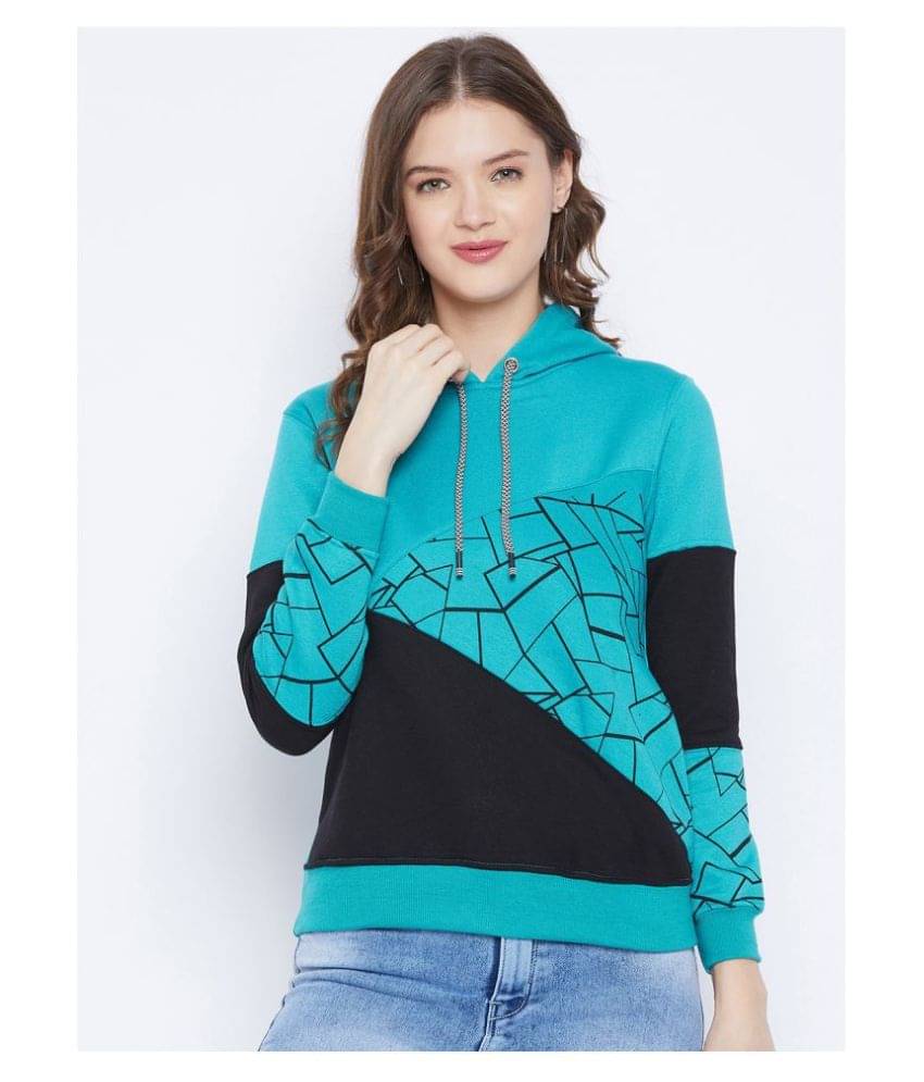 First Krush Women Fleece Round Neck Sweatshirt ( Blue )     			First Krush Women Fleece Round Neck Sweatshirt ( Blue )