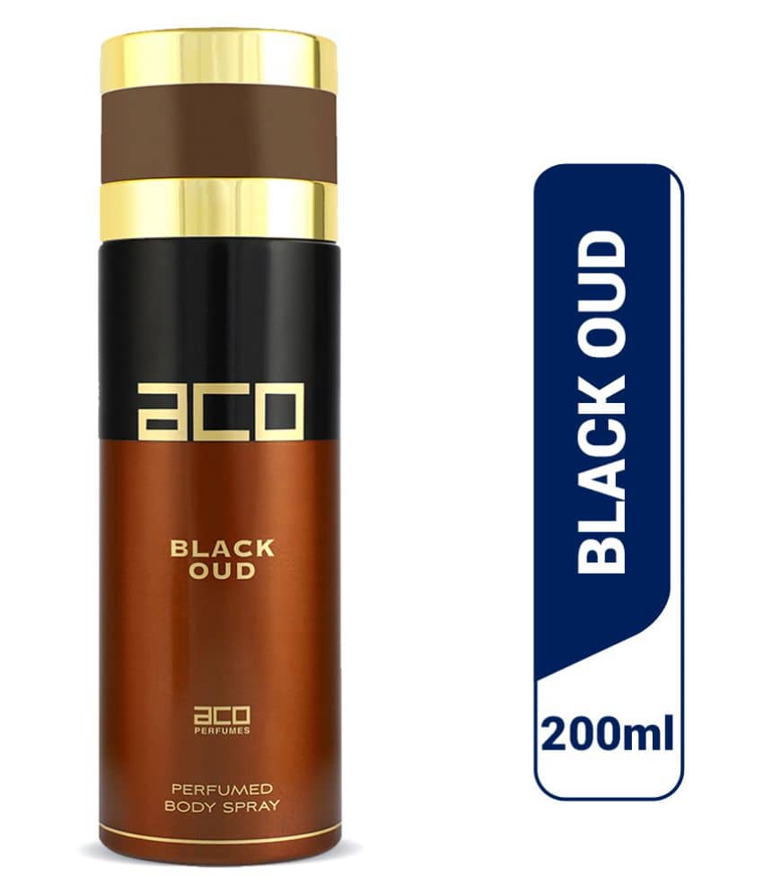 Aco Black Oud Deodorant Body Spray For Men, 200ml