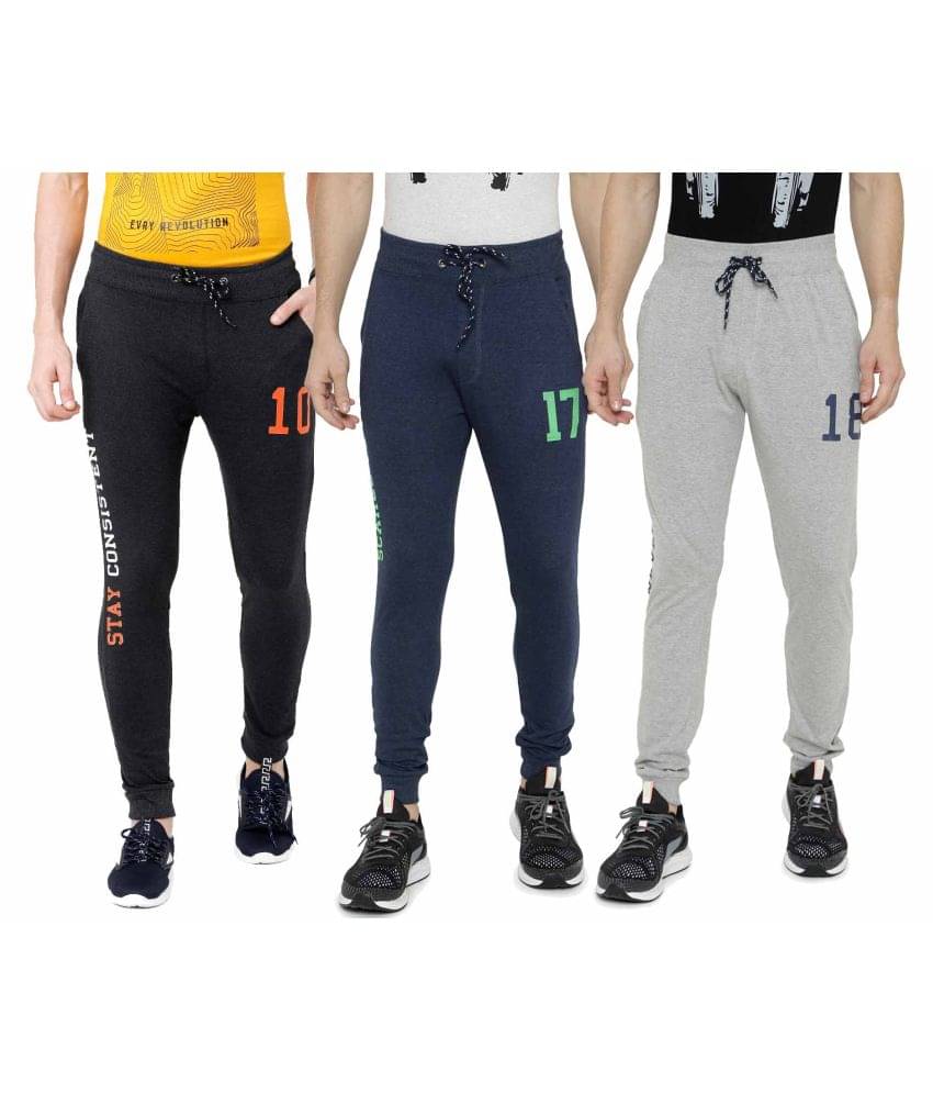     			Ardeur Multi Cotton Blend Joggers Pack of 3