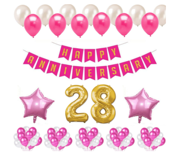     			Blooms Event Adore  28 Happy Anniversary Unique Combo Set