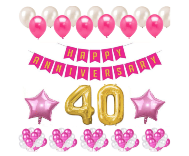     			Blooms Event Adore  40 Happy Anniversary Unique Combo Set