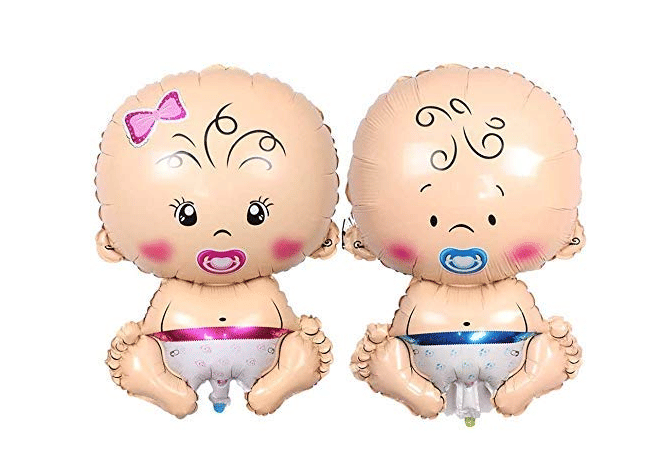     			Blooms Event baby boy and baby girl foil balloon