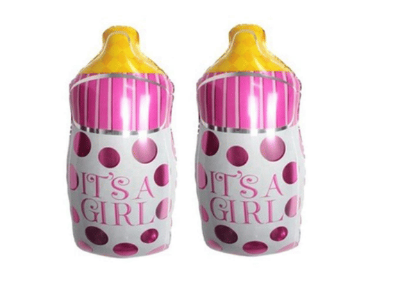     			Blooms Event baby's Girl  bottle foil Balloon ( Pack of 2 )