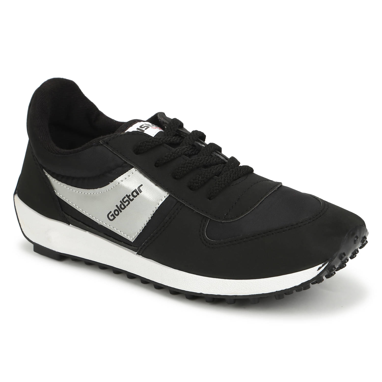     			GOLDSTAR Black Running Shoes