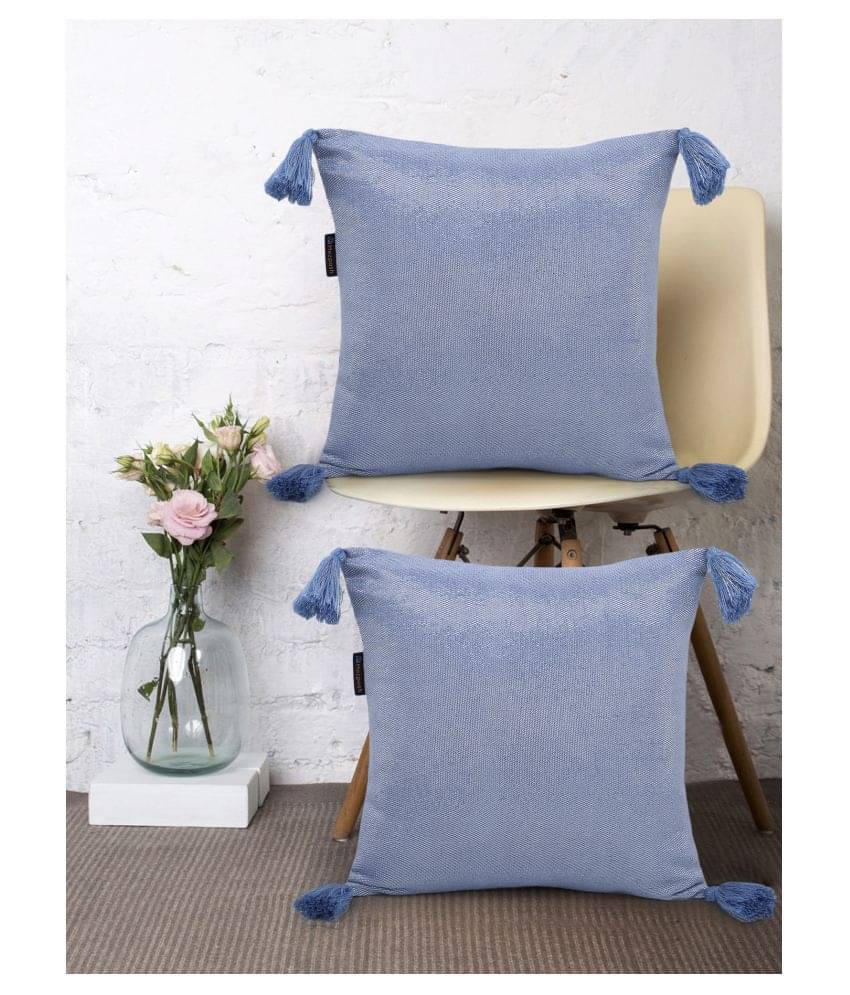     			mezposh Set of 2 Cotton Cushion Covers 40X40 cm (16X16)