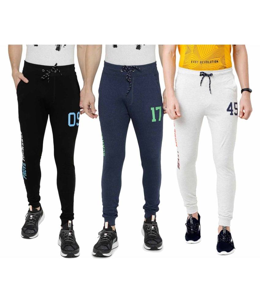     			Ardeur Multi Cotton Blend Joggers Pack of 3