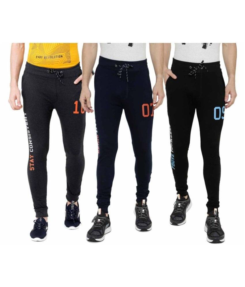     			Ardeur Multi Cotton Blend Joggers Pack of 3