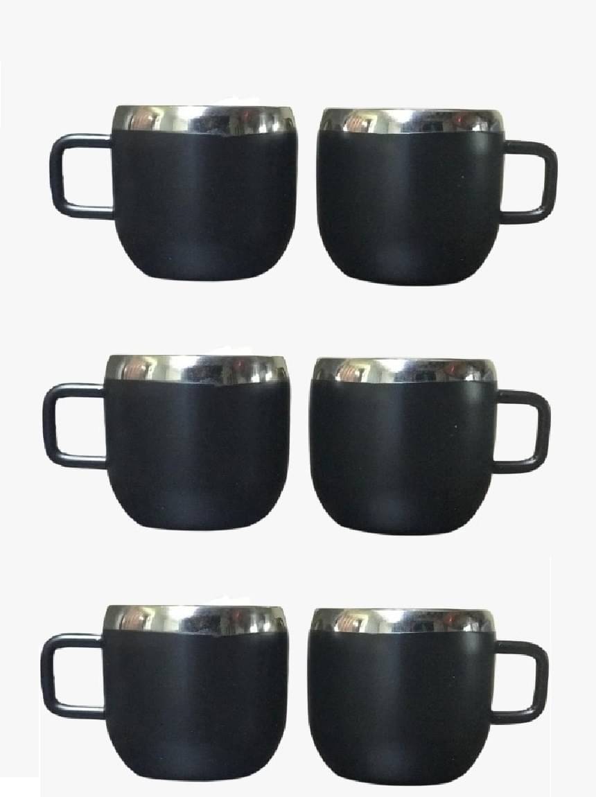     			Dynore Steel Tea Cup Black Tea Cup 6 Pcs 90 ml