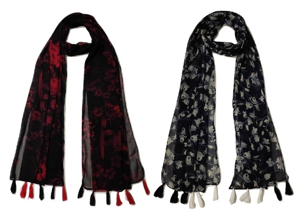     			stolevilla Multi Printed Poly Cotton Yarn Stoles