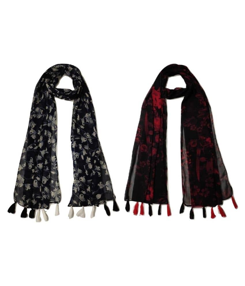 stolevilla Multi Printed Poly Cotton Yarn Stoles - Dupattas & Shawls | Buy online on ZillyBuy