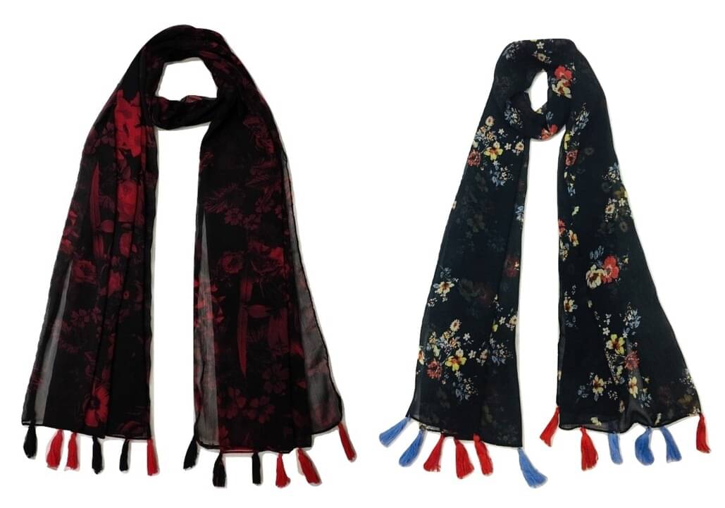 stolevilla Multi Printed Poly Cotton Yarn Stoles stolevilla Multi Printed Poly Cotton Yarn Stoles