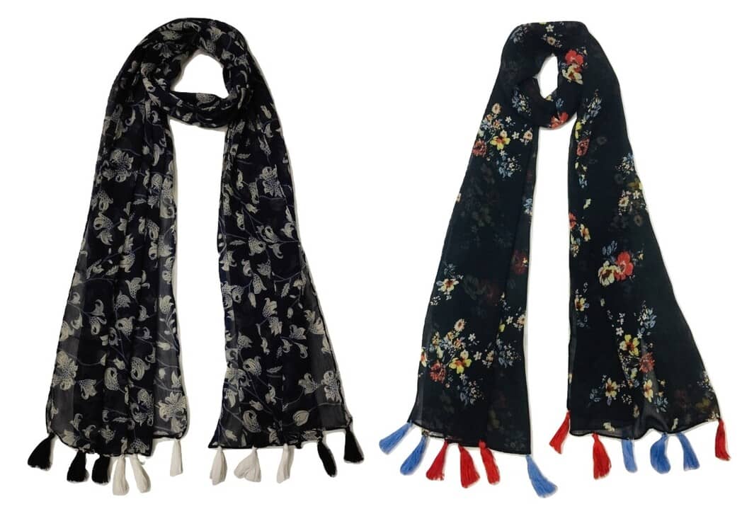 stolevilla Multi Printed Poly Cotton Yarn Stoles - Dupattas & Shawls | Buy online on ZillyBuy