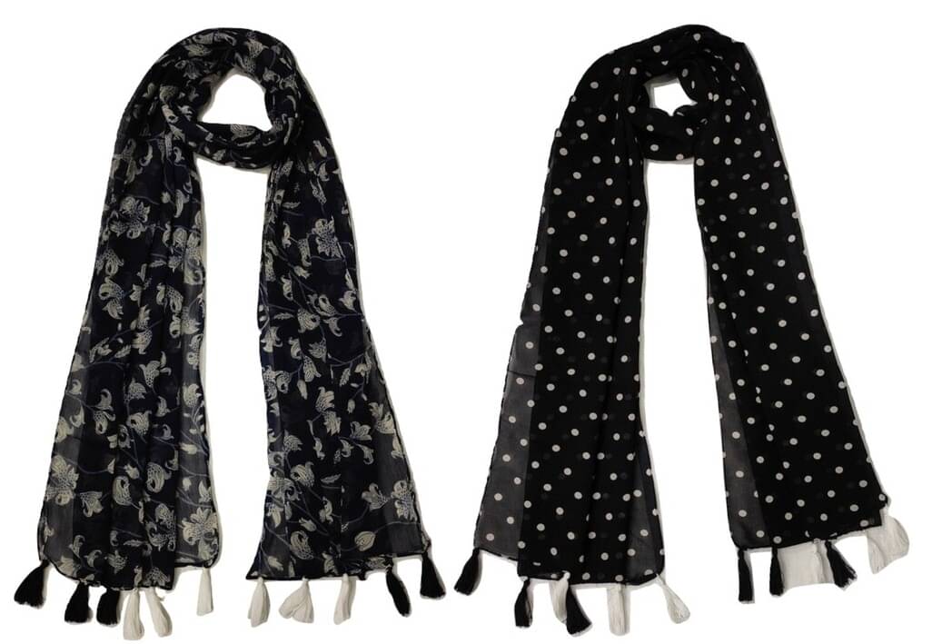     			stolevilla Multi Printed Poly Cotton Yarn Stoles