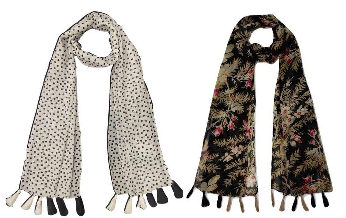 stolevilla Multi Printed Poly Cotton Yarn Stoles - Dupattas & Shawls | Buy online on ZillyBuy