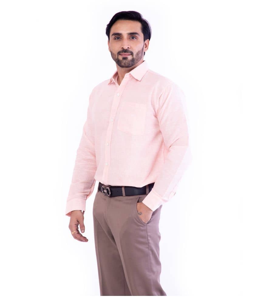 DESHBANDHU DBK - Orange Cotton Regular Fit Men's Casual Shirt ( Pack of 1 )