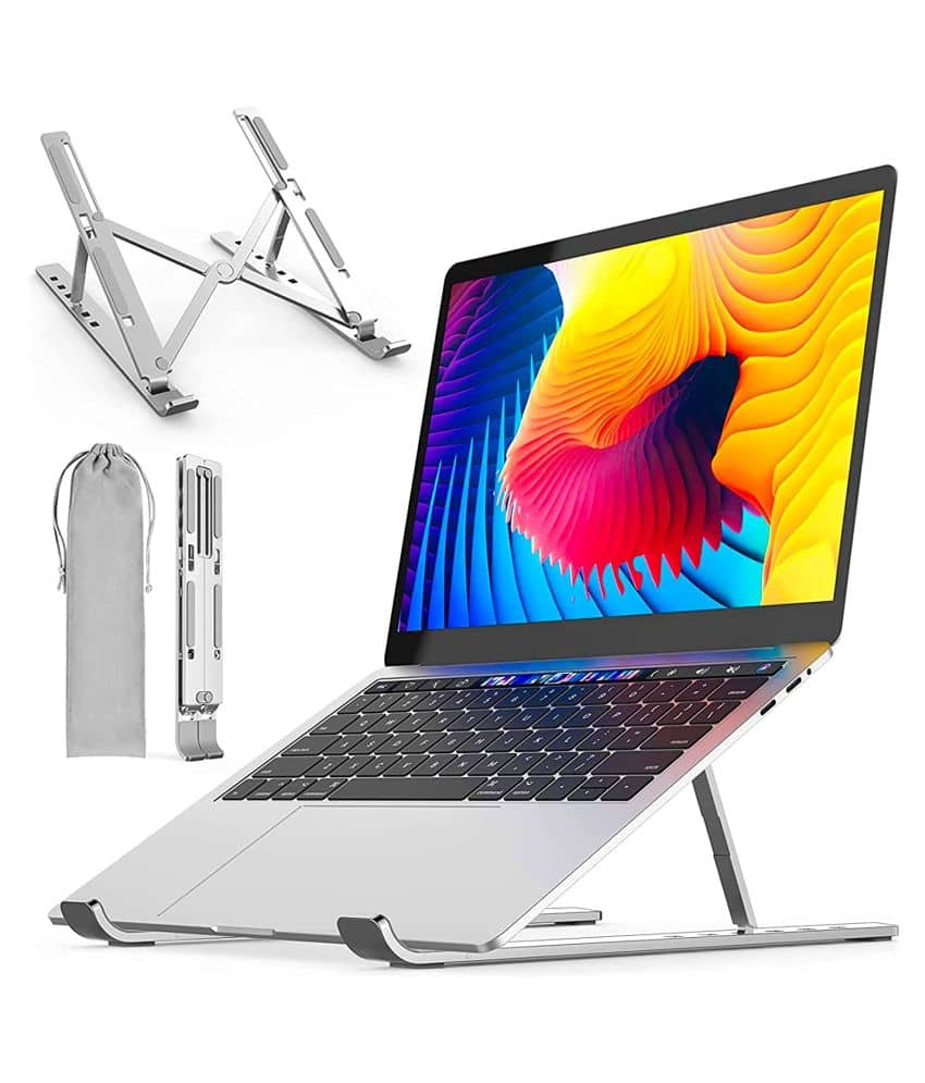 Gatih Heat Shift Cooling Pad For Upto 48.26 cm (19) Silver Foldable Portable Adjustable Aluminum
