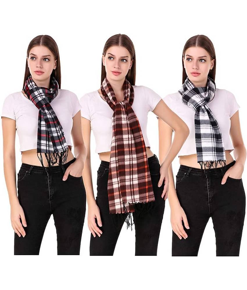 HF LUMEN Multicolor Men's & Women's Soft Light Weight Winter Warm Mufflers Pack Of 3 (Random Colors will be sent)