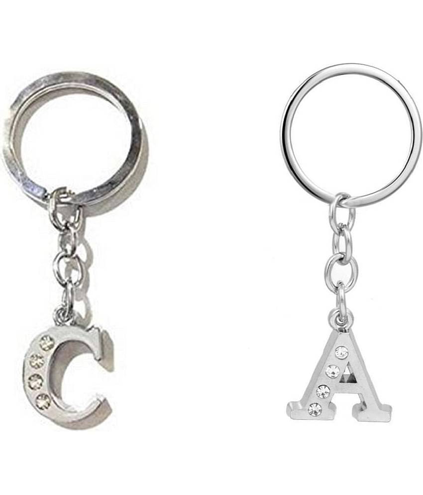 Americ Style Combo offer of Alphabet ''C & A'' Metal Keychains (Pack of 2)