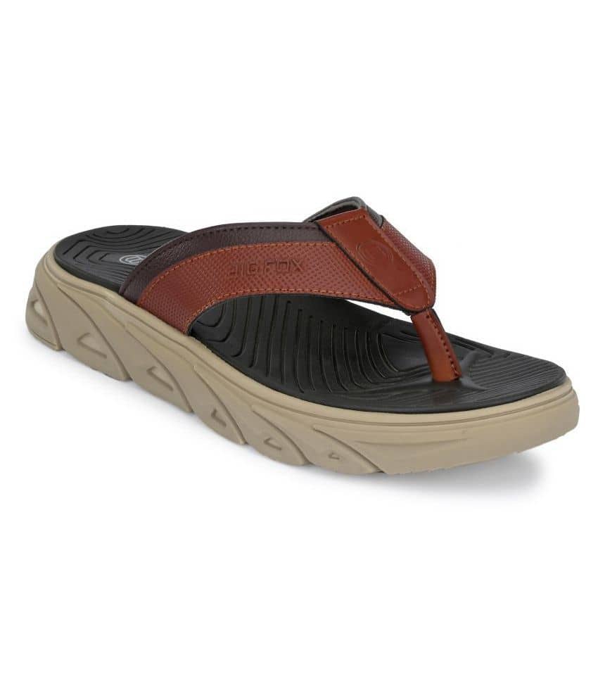 Big Fox - Black PU Thong Flip Flop