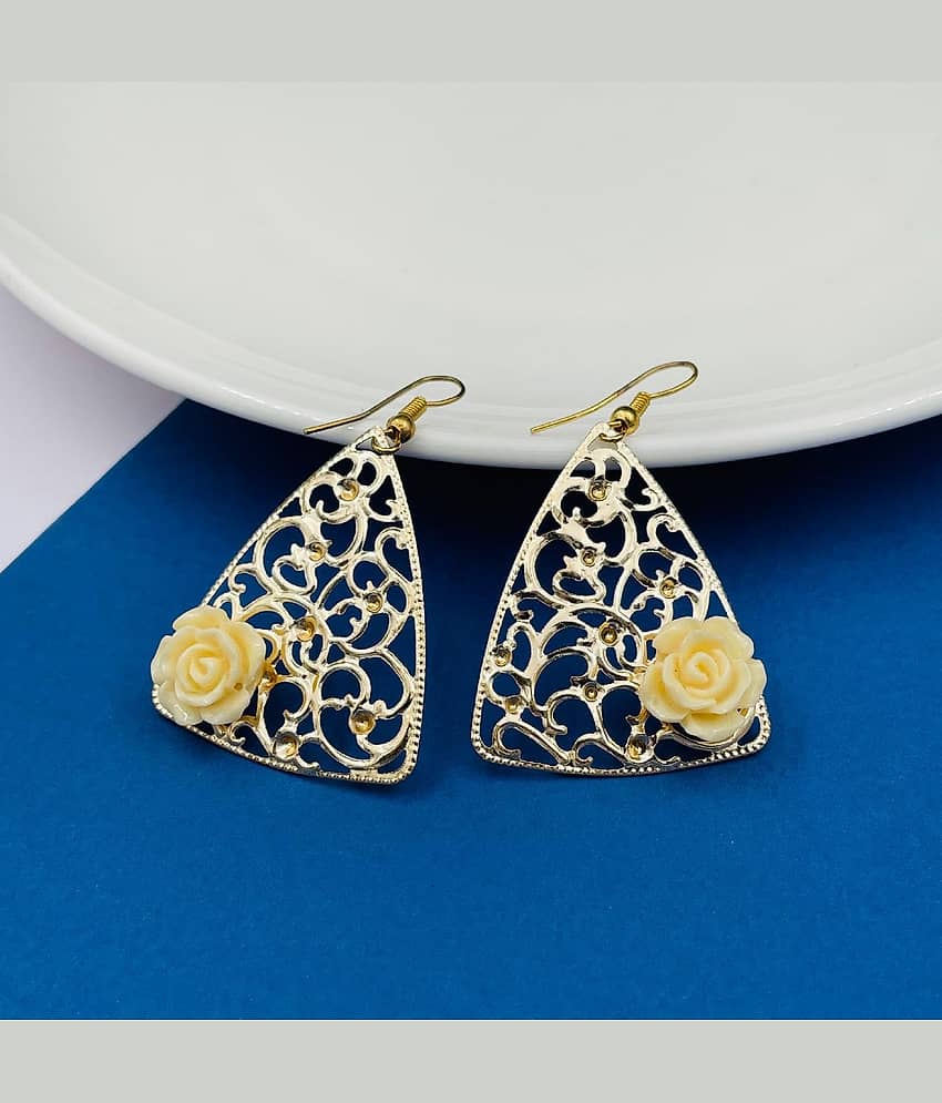 The Jewelbox Golden Hanging Earring - Earrings | Buy online on ZillyBuy