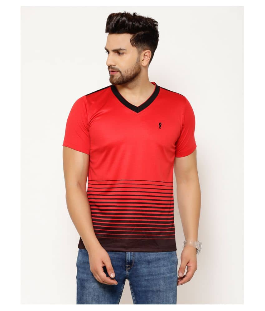 EPPE - Red Polyester Regular Fit Men's Sports T-Shirt ( Pack of 1 )