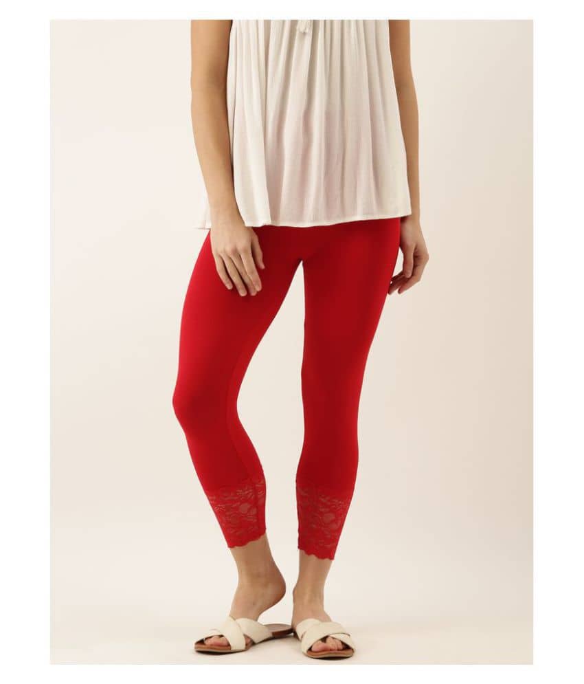 Zebu Viscose Tights - Red Single