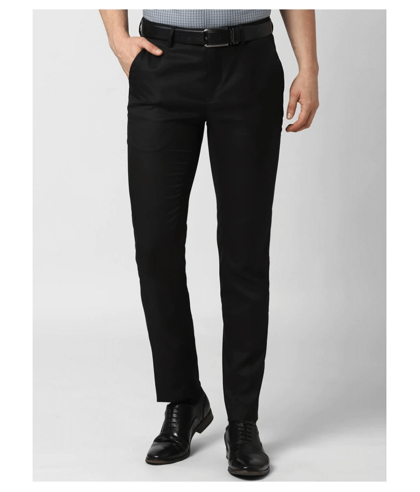    			Haul Chic Black Slim -Fit Flat Trousers
