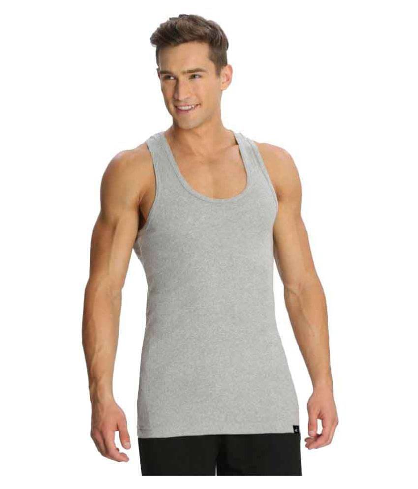 Jockey Grey Sleeveless Vests Single Pack     			Jockey Grey Sleeveless Vests Single Pack