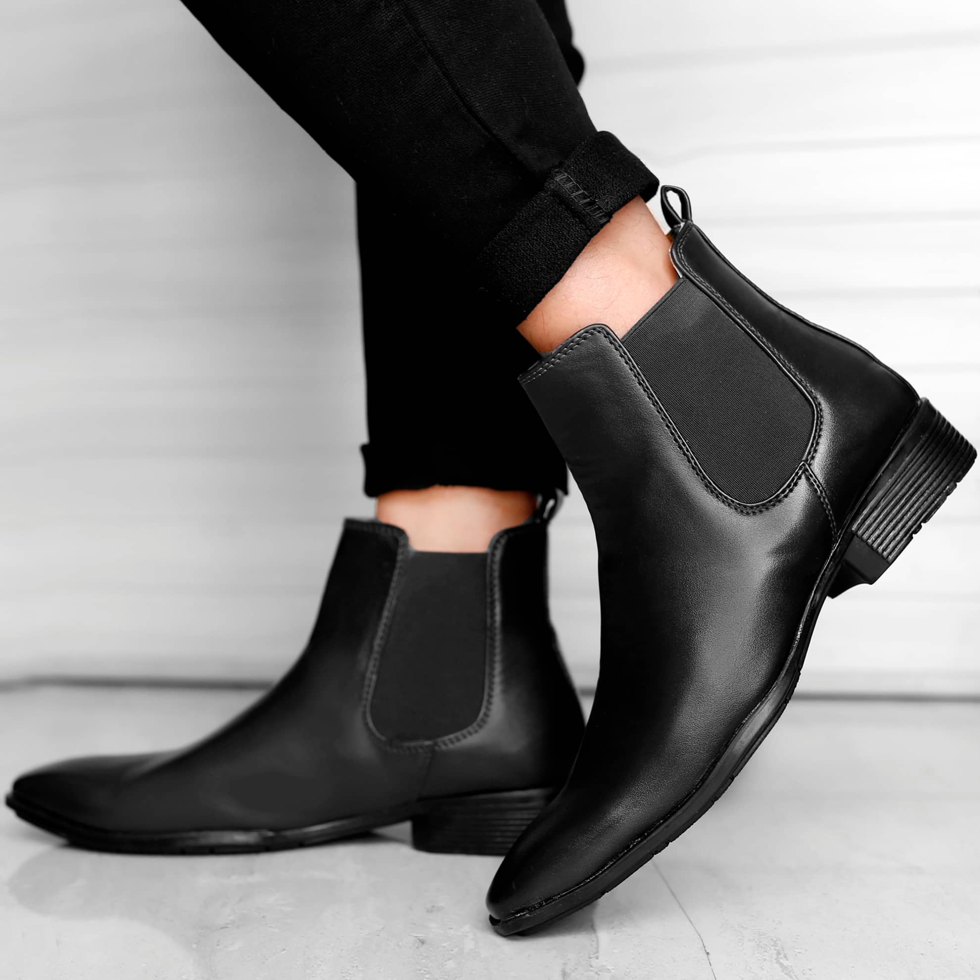 BXXY Black Men's Chelsea Boots