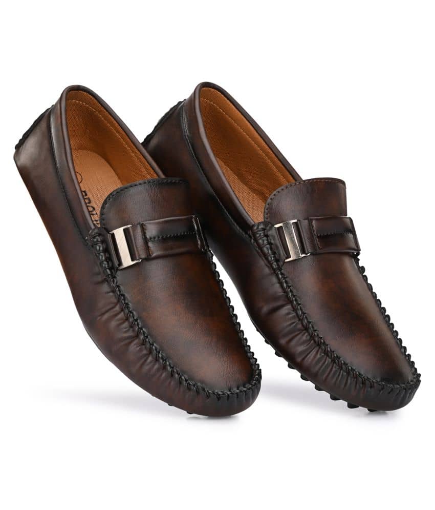 Prolific - Brown Men's Slip on loafers - Formal Shoes | Buy online on ZillyBuy