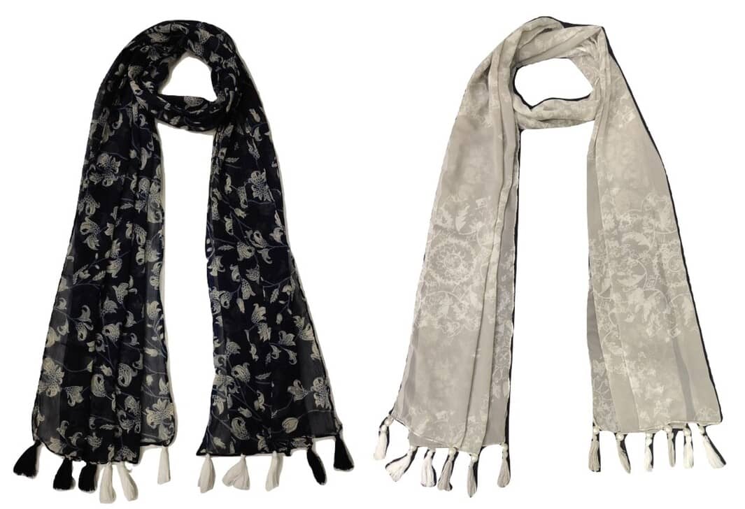 stolevilla Multi Printed Poly Cotton Yarn Stoles - Dupattas & Shawls | Buy online on ZillyBuy