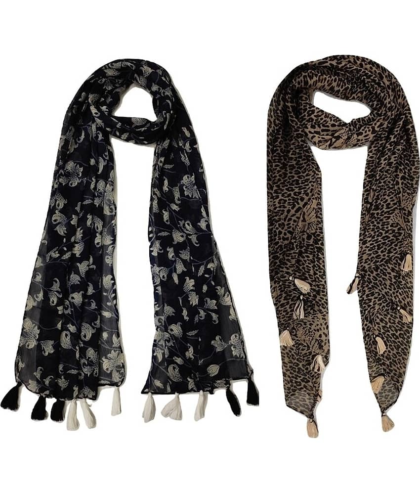 stolevilla Multi Printed Poly Cotton Yarn Stoles - Dupattas & Shawls | Buy online on ZillyBuy