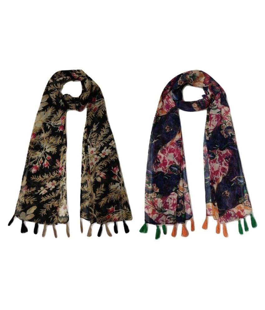 stolevilla Multi Printed Poly Cotton Yarn Stoles stolevilla Multi Printed Poly Cotton Yarn Stoles