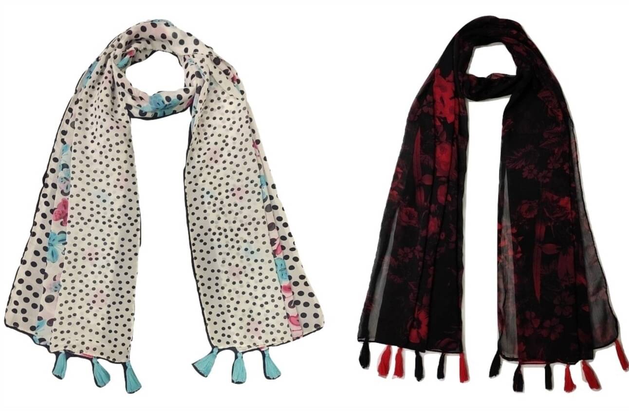 stolevilla Multi Printed Poly Cotton Yarn Stoles stolevilla Multi Printed Poly Cotton Yarn Stoles