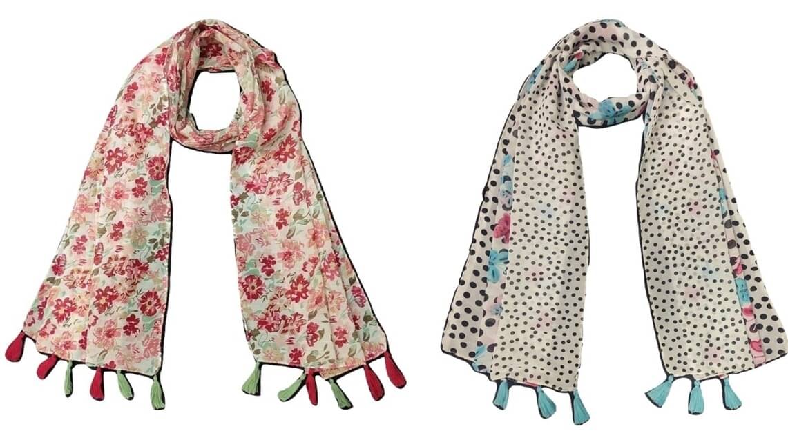 stolevilla Multi Printed Poly Cotton Yarn Stoles stolevilla Multi Printed Poly Cotton Yarn Stoles