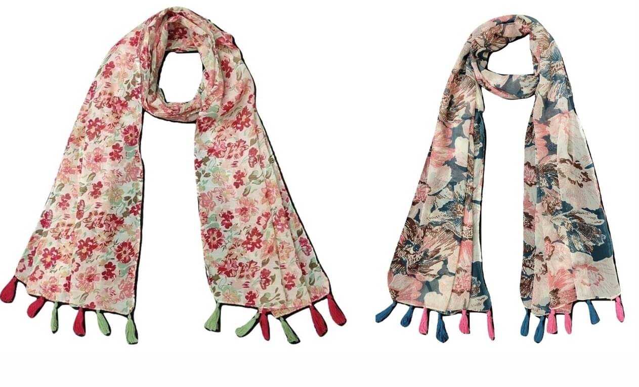 stolevilla Multi Printed Poly Cotton Yarn Stoles stolevilla Multi Printed Poly Cotton Yarn Stoles