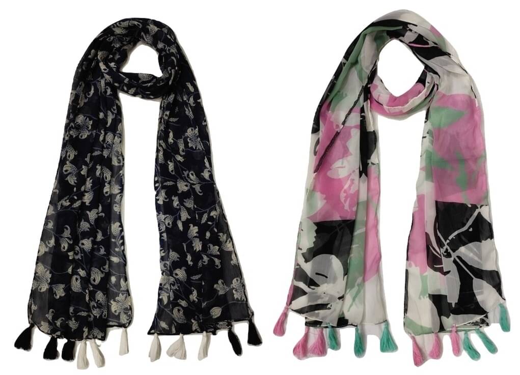     			stolevilla Multi Printed Poly Cotton Yarn Stoles