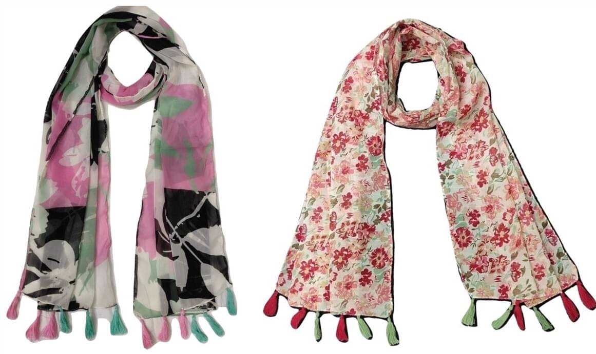     			stolevilla Multi Printed Poly Cotton Yarn Stoles