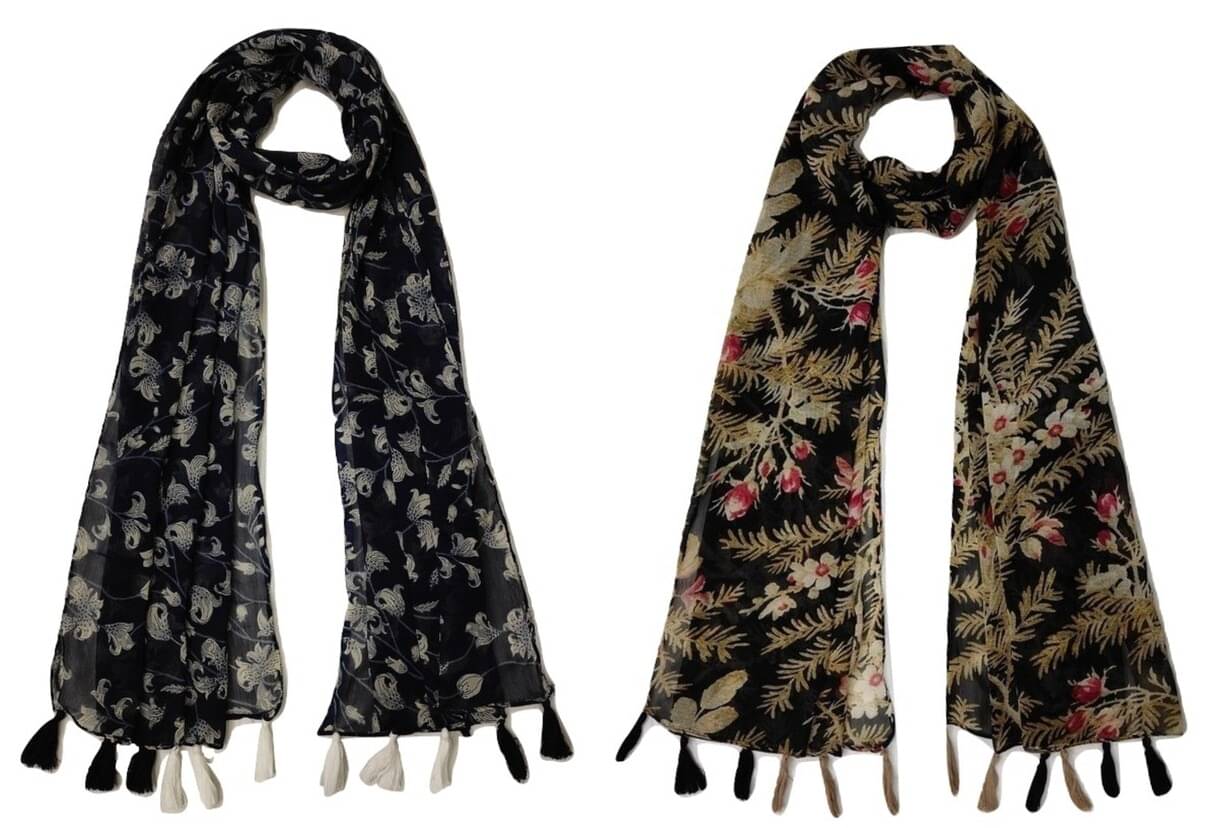 stolevilla Multi Printed Poly Cotton Yarn Stoles stolevilla Multi Printed Poly Cotton Yarn Stoles
