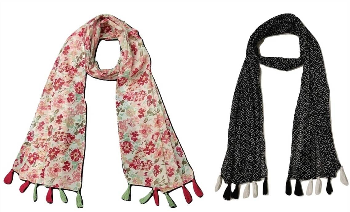 stolevilla Multi Printed Poly Cotton Yarn Stoles - Dupattas & Shawls | Buy online on ZillyBuy
