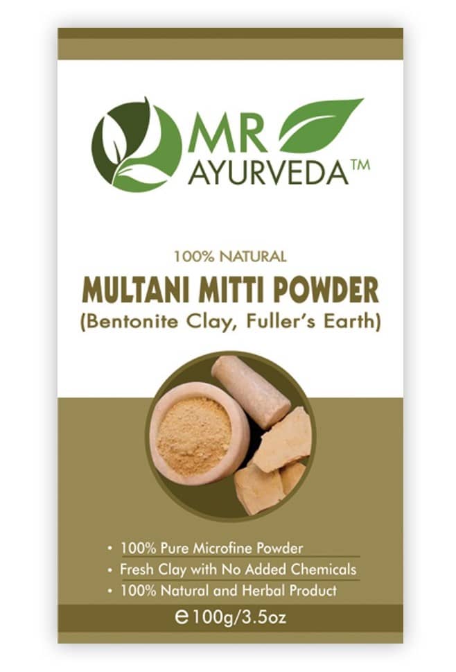 MR Ayurveda Multani Mitti Powder for Oily Skin Face Pack Masks 100 gm