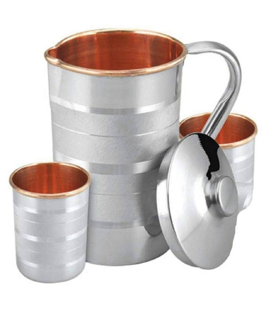     			Raghav Copperware Copper 1500 ml Jug & Glass Sets