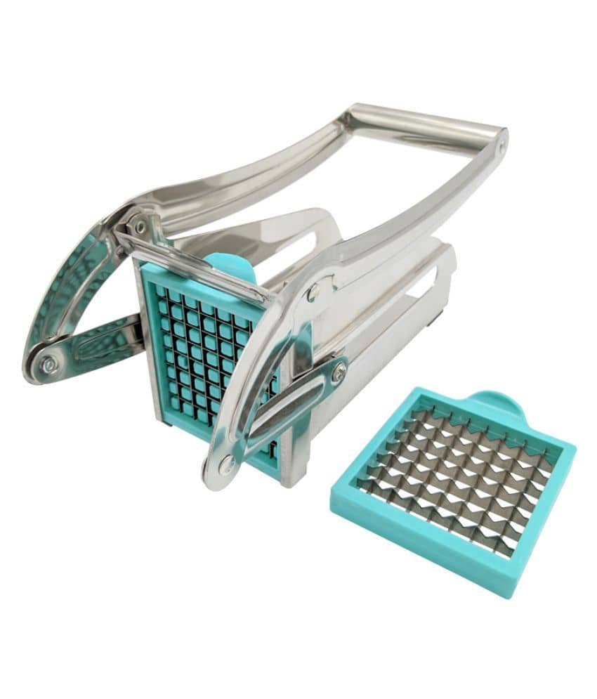 Beezy Stainless Steel Potato Chipser French Fries Chips Maker Machine Snacks Finger (Silver)