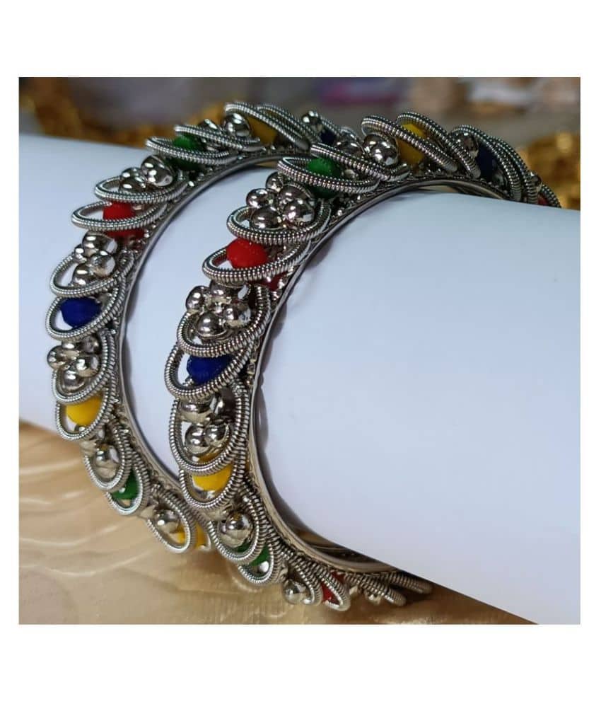 KHETLAZEE® GOLD PLATED ANTIQUE DESIGN BANGLE SET FOR WOMEN - Bangles & Bracelets | Buy online on ZillyBuy