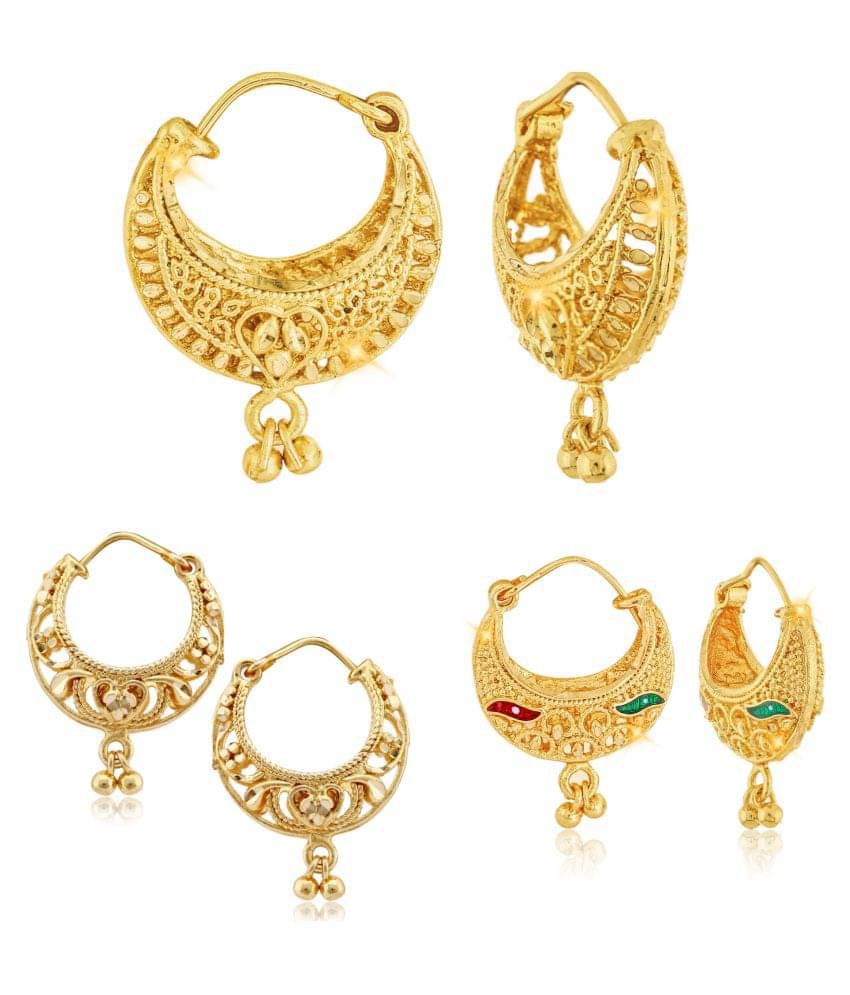     			Vighnaharta Sizzling Charming Alloy Gold Plated Stud Earring Combo set For Women and Girls  Pack of- 3 Pair Earrings- VFJ1167-1137-1139ERG